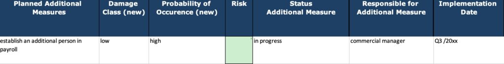 risk treatment plan